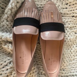 Kate spade Fringe patent leather loafers